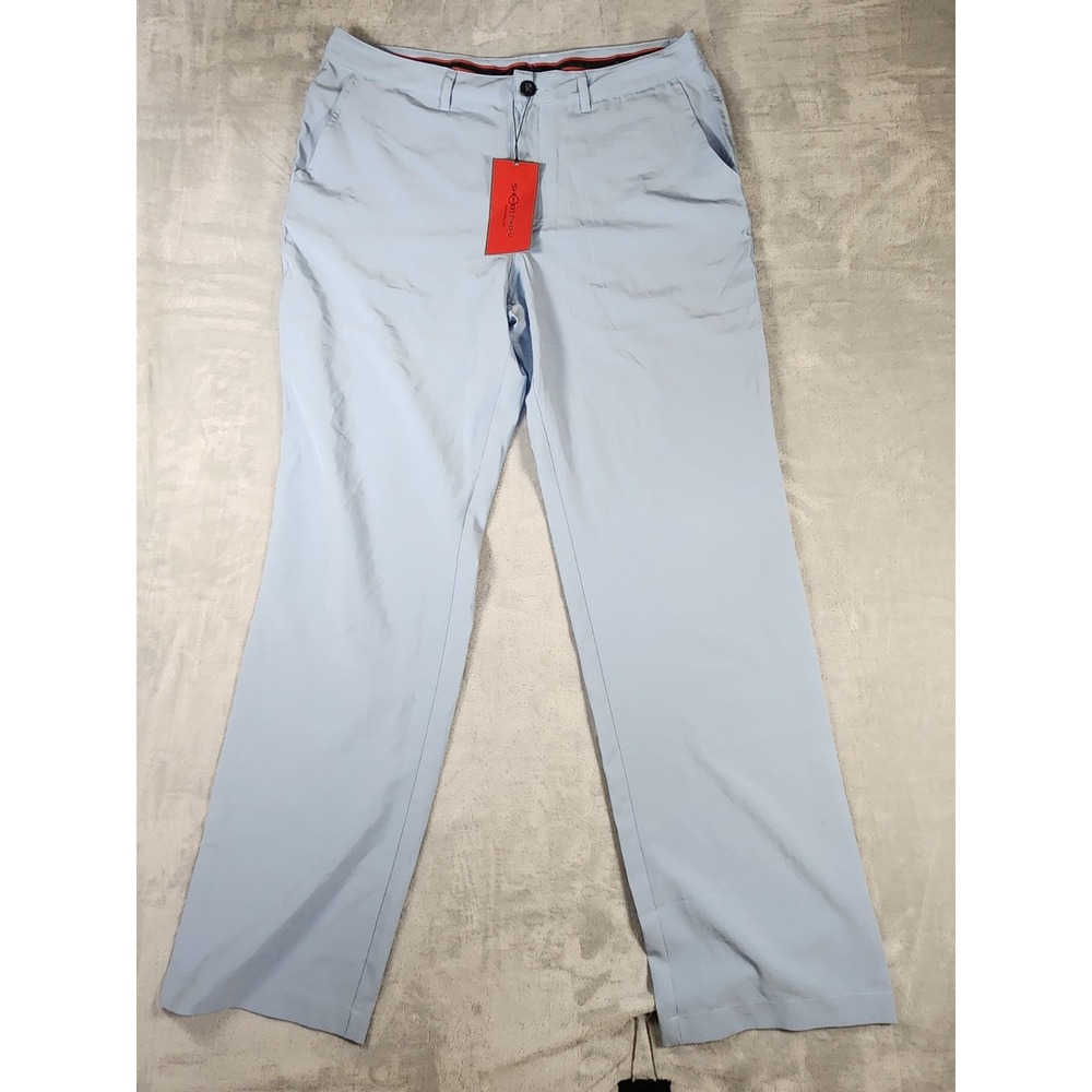 Short Par 4 Mark Men Sz 34x24 Golf Pants Light Blue Lightweight Stretch Athletic